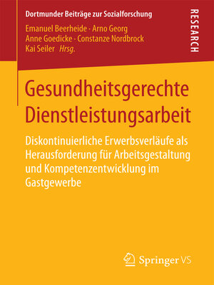 cover image of Gesundheitsgerechte Dienstleistungsarbeit